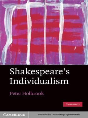 Cover of the book Shakespeare's Individualism by Emilio Sala
