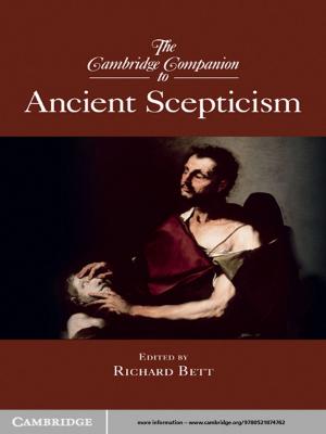 Cover of the book The Cambridge Companion to Ancient Scepticism by Jonathan Hafetz