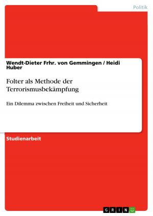 Cover of the book Folter als Methode der Terrorismusbekämpfung by Elisa Bohms