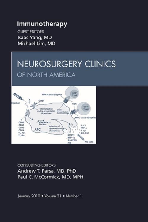 Cover of the book Immunotherapy, An Issue of Neurosurgery Clinics - E-Book by Isaac Yang, MD, Michael J Lim, MD, Elsevier Health Sciences