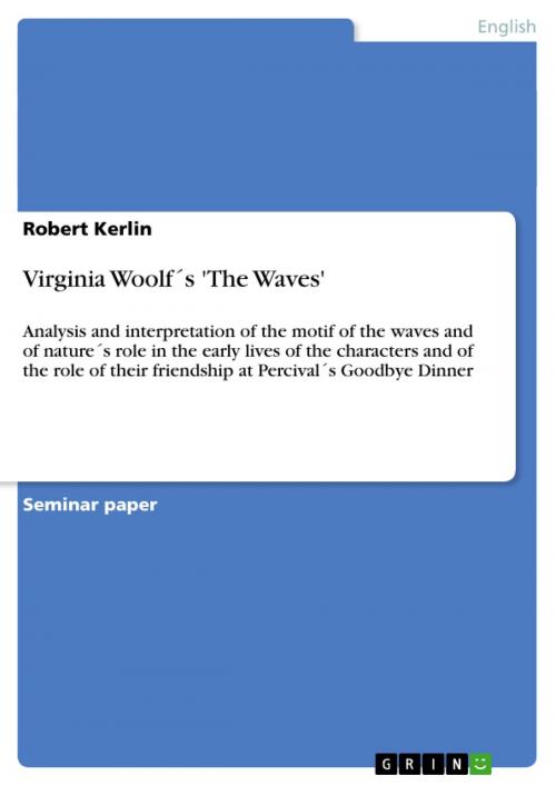 Cover of the book Virginia Woolf´s 'The Waves' by Robert Kerlin, GRIN Publishing