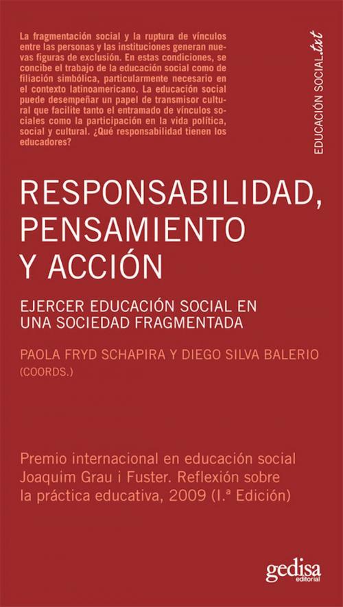Cover of the book Responsabilidad, pensamiento y acción by Paola Fryd Schapira, Gedisa Editorial