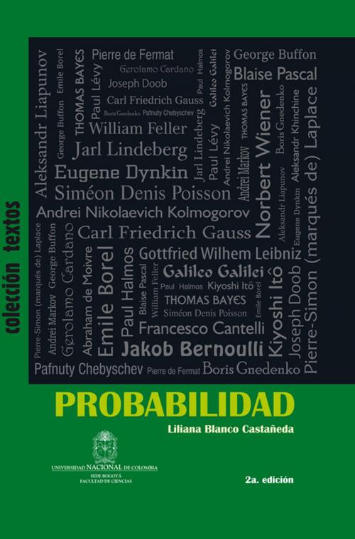 Cover of the book Probabilidad by Liliana Blanco Castañeda, Universidad Nacional de Colombia