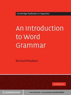Cover of the book An Introduction to Word Grammar by Claudia Sagona