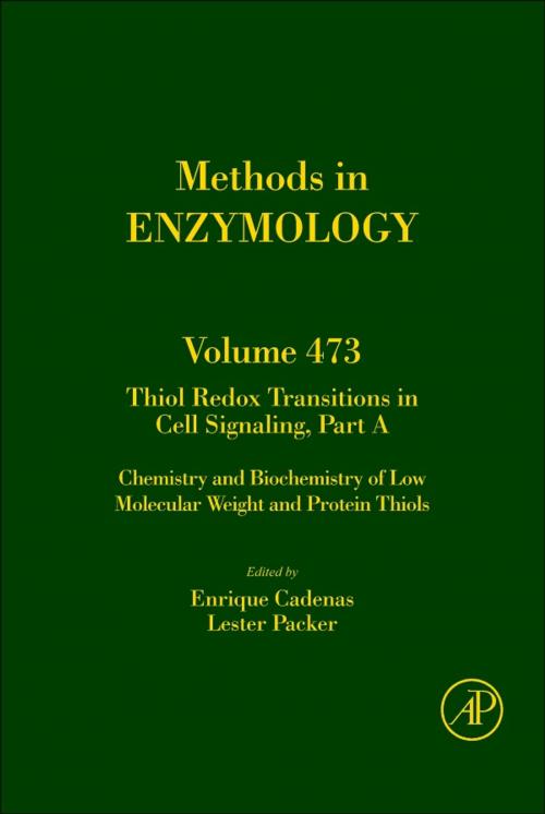 Cover of the book Thiol Redox Transitions in Cell Signaling, Part A by Enrique Cadenas, Lester Packer, Elsevier Science