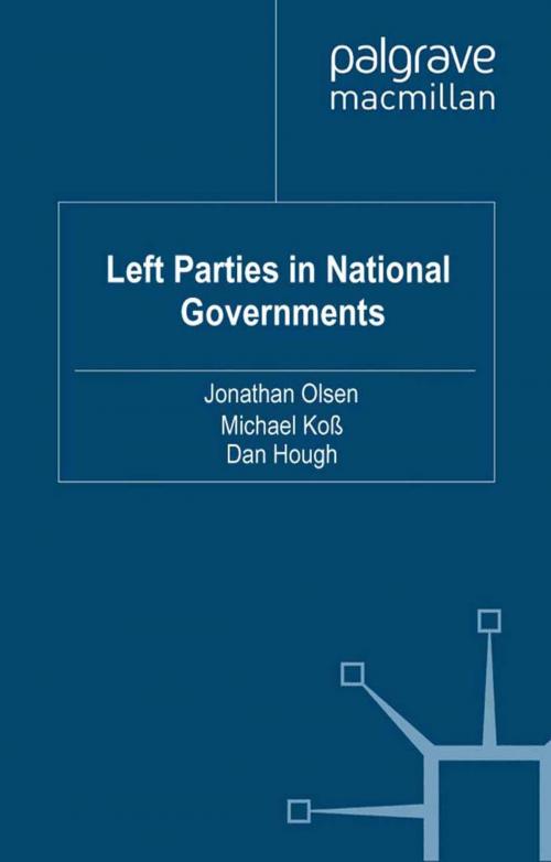 Cover of the book Left Parties in National Governments by , Palgrave Macmillan UK
