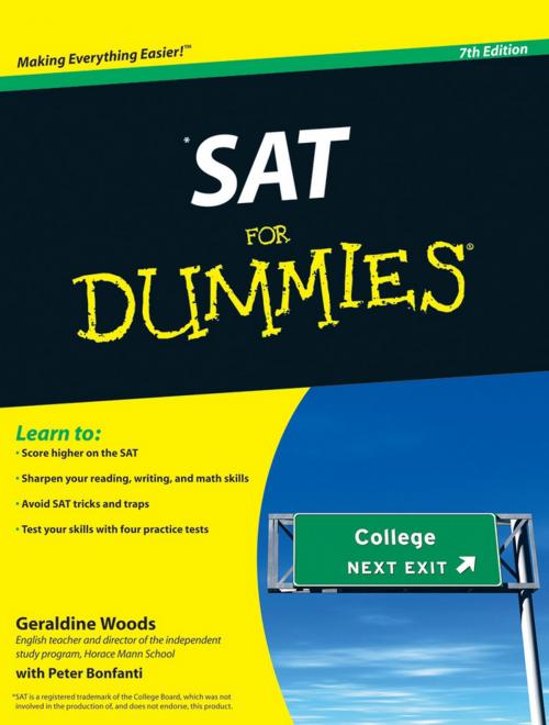 Cover of the book SAT For Dummies by Geraldine Woods, Wiley