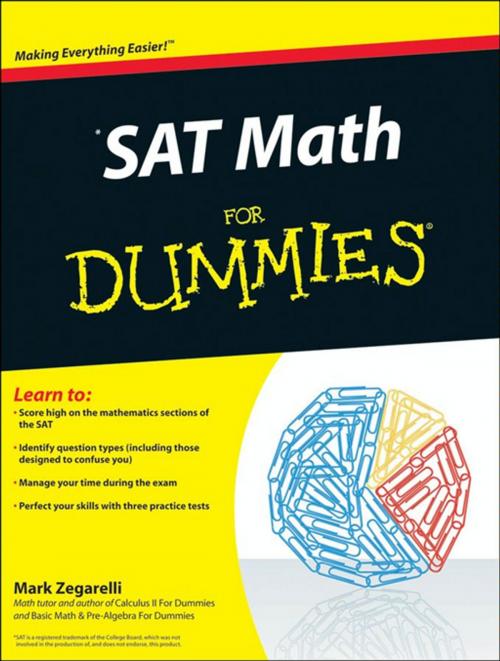 Cover of the book SAT Math For Dummies by Mark Zegarelli, Wiley