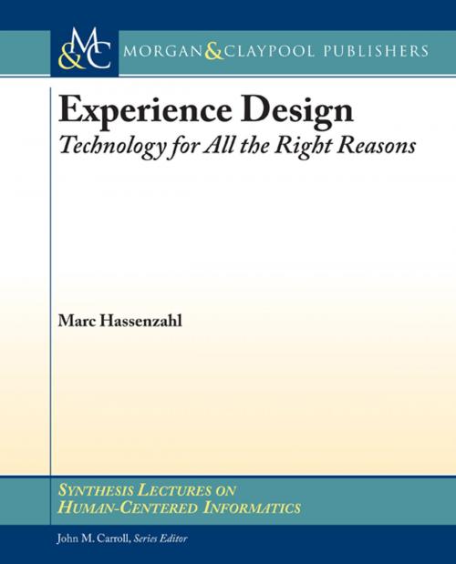 Cover of the book Experience Design by Marc Hassenzahl, Morgan & Claypool Publishers