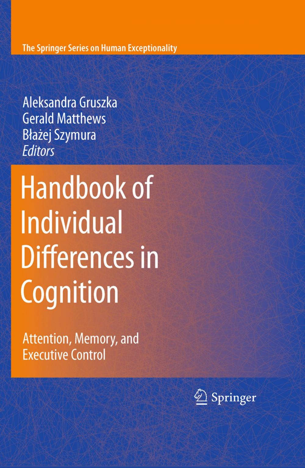 Big bigCover of Handbook of Individual Differences in Cognition