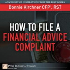 Book cover of How to File a Financial Advice Complaint