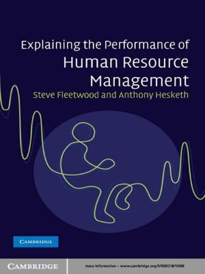 Cover of the book Explaining the Performance of Human Resource Management by George McClure