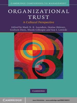 Cover of the book Organizational Trust by Gary W. Kronk, Maik Meyer, David A. J. Seargent