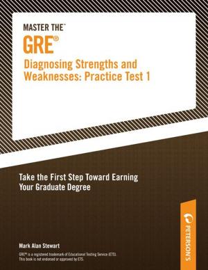 Cover of Master the GRE: Diagnosing Strengths and Weaknesses--Practice Test 1
