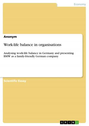 Cover of the book Work-life balance in organisations by Claire Angelique Nolasco