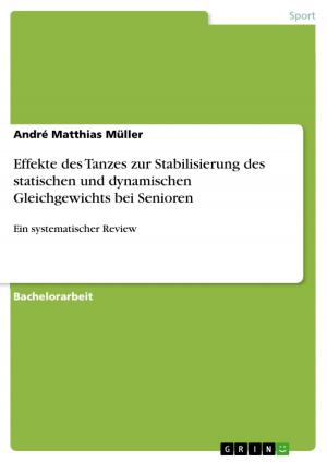 Cover of the book Effekte des Tanzes zur Stabilisierung des statischen und dynamischen Gleichgewichts bei Senioren by Lars Keller