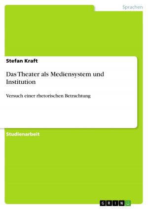 Cover of the book Das Theater als Mediensystem und Institution by Jean Knödel