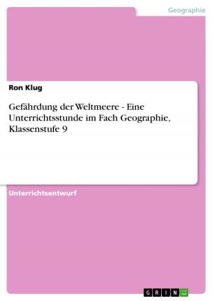 bigCover of the book Gefährdung der Weltmeere - Eine Unterrichtsstunde im Fach Geographie, Klassenstufe 9 by 