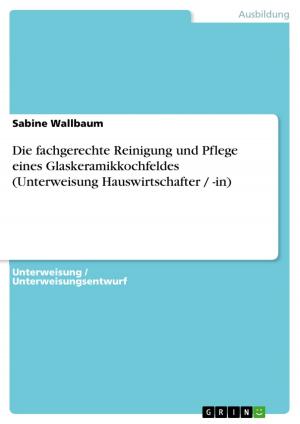 Cover of the book Die fachgerechte Reinigung und Pflege eines Glaskeramikkochfeldes (Unterweisung Hauswirtschafter / -in) by Gerald G. Sander