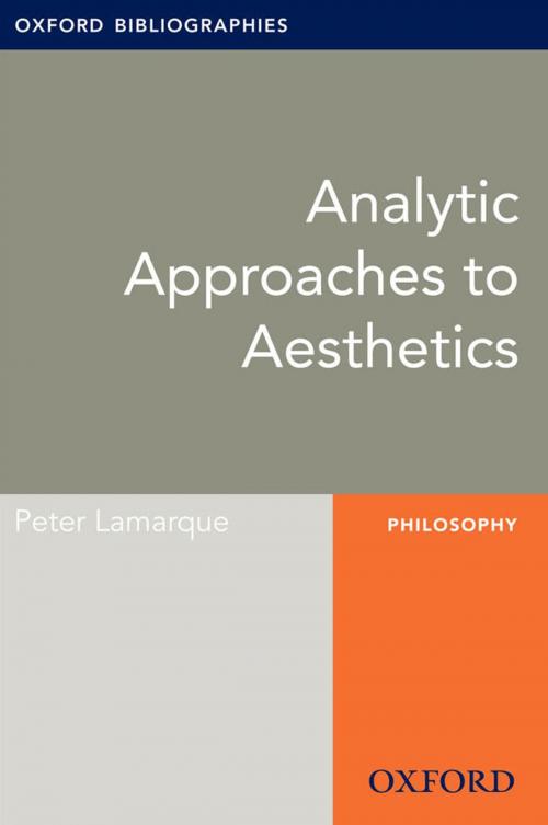 Cover of the book Analytic Approaches to Aesthetics: Oxford Bibliographies Online Research Guide by Peter Lamarque, Oxford University Press