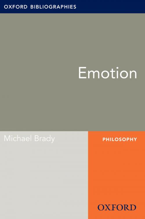 Cover of the book Emotion: Oxford Bibliographies Online Research Guide by Michael Brady, Oxford University Press