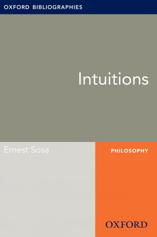 Cover of the book Intuition: Oxford Bibliographies Online Research Guide by Jonathan Ichikawa, Ernest Sosa, Oxford University Press