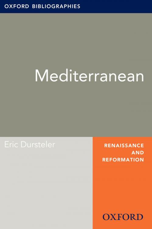 Cover of the book Mediterranean: Oxford Bibliographies Online Research Guide by Eric Dursteler, Oxford University Press