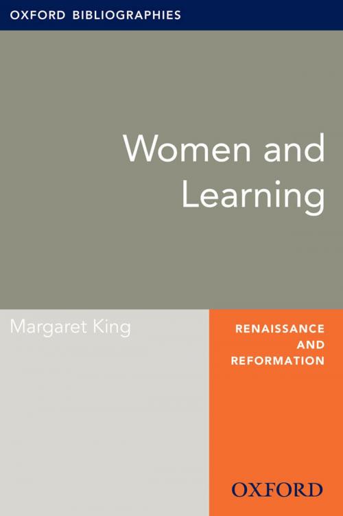 Cover of the book Women and Learning: Oxford Bibliographies Online Research Guide by Margaret King, Oxford University Press