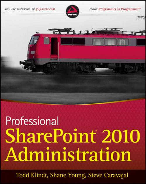 Cover of the book Professional SharePoint 2010 Administration by Todd Klindt, Shane Young, Steve Caravajal, Wiley