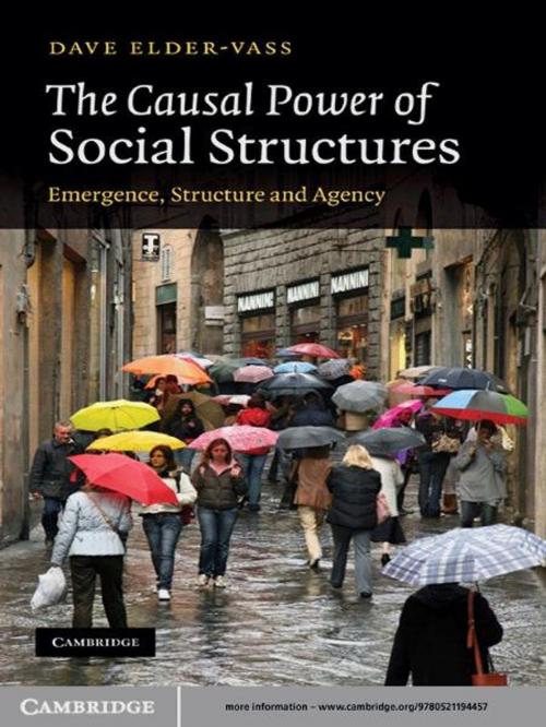 Cover of the book The Causal Power of Social Structures by Dave Elder-Vass, Cambridge University Press
