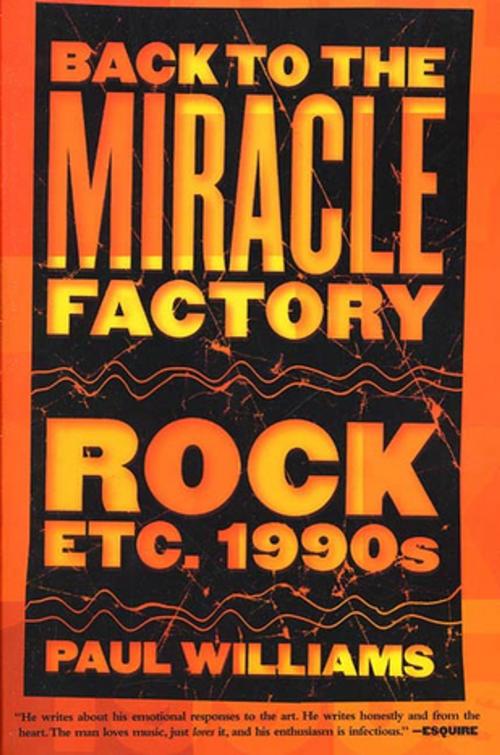 Cover of the book Back to the Miracle Factory by Paul Williams, Tom Doherty Associates