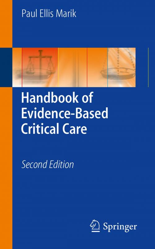Cover of the book Handbook of Evidence-Based Critical Care by Paul Ellis Marik, Springer New York