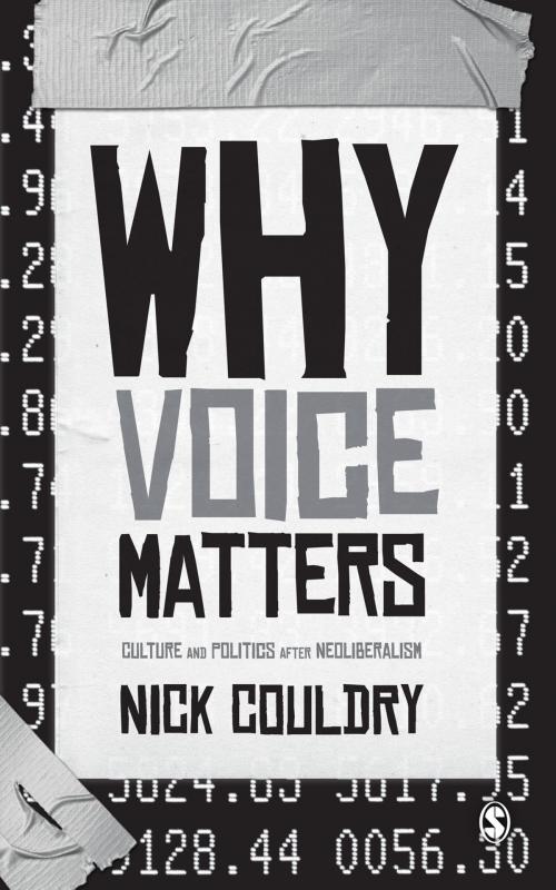 Cover of the book Why Voice Matters by Nick Couldry, SAGE Publications
