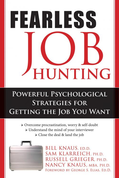 Cover of the book Fearless Job Hunting by Sam Klarreich, PhD, Russell Grieger, PhD, Nancy Knaus, PhD, William J. Knaus, EdD, New Harbinger Publications