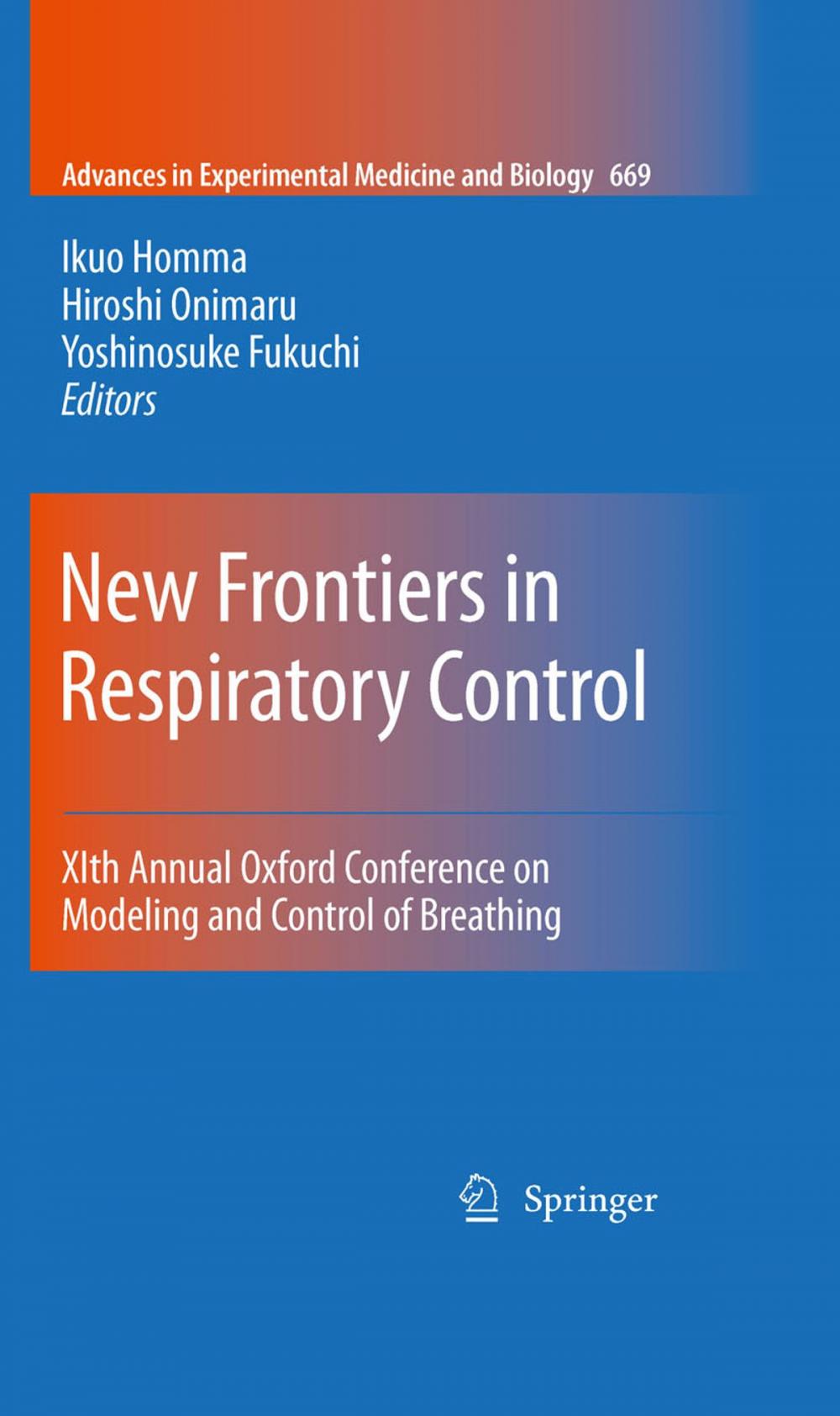 Big bigCover of New Frontiers in Respiratory Control