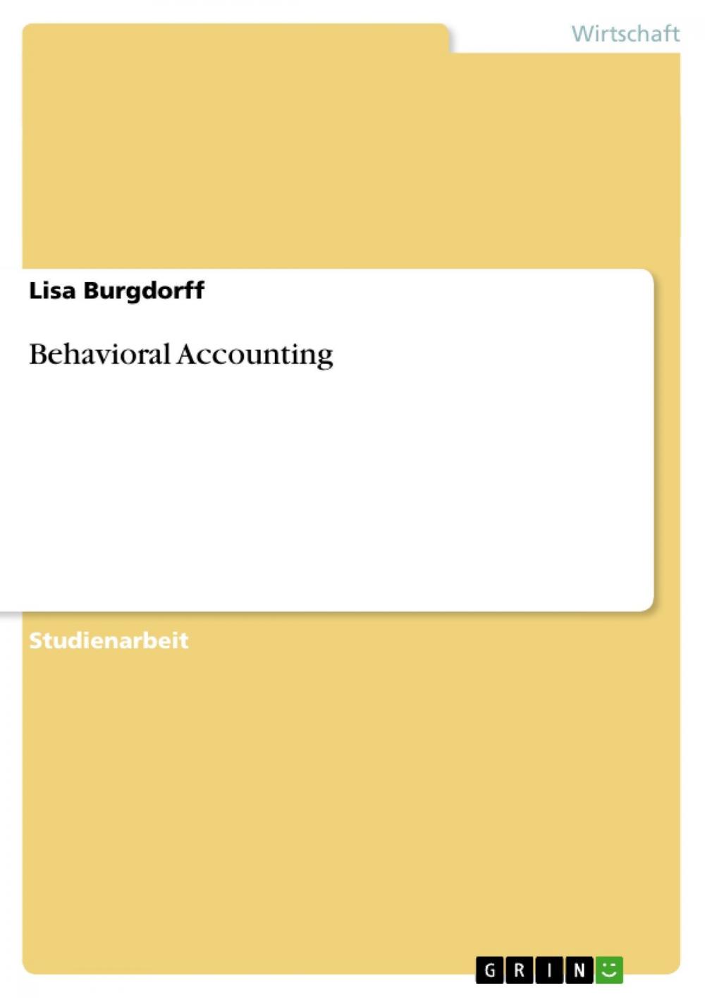 Big bigCover of Behavioral Accounting