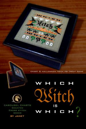 Cover of Which Witch is Which? Cross Stitch Candy Box Lid with Homonym Brain Teaser Game