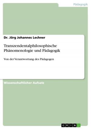 Cover of the book Transzendentalphilosophische Phänomenologie und Pädagogik by Nathalie Fiore