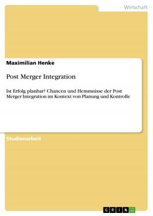 Cover of the book Post Merger Integration by Jasmin Becker