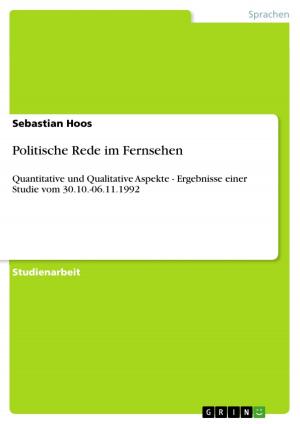 Cover of the book Politische Rede im Fernsehen by Burkhard Blumberger