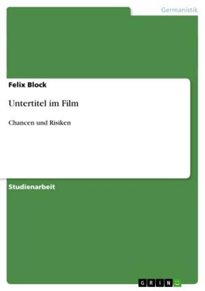 Cover of the book Untertitel im Film by Tobit Schneider