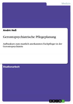 Cover of the book Gerontopsychiatrische Pflegeplanung by Thorsten Beck