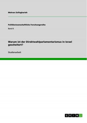 Cover of the book Warum ist der Direktwahlparlamentarismus in Israel gescheitert? by Dominik Bildt