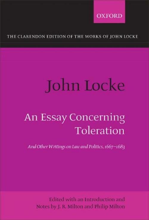 Cover of the book John Locke: An Essay concerning Toleration by , OUP Oxford
