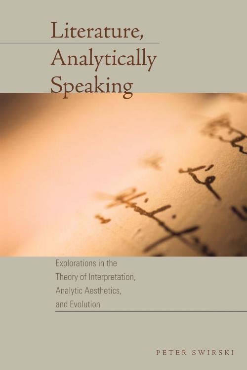 Cover of the book Literature, Analytically Speaking by Peter Swirski, University of Texas Press