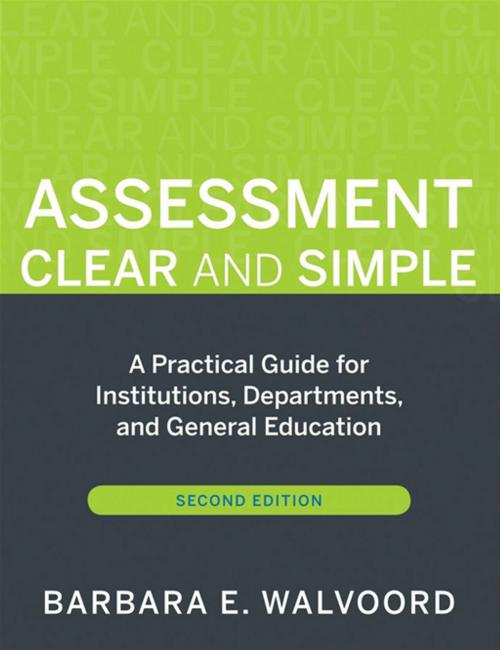 Cover of the book Assessment Clear and Simple by Barbara E. Walvoord, Wiley