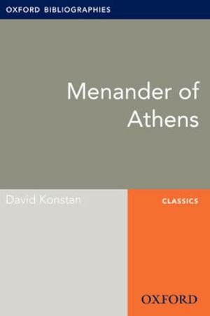 Book cover of Menander of Athens: Oxford Bibliographies Online Research Guide