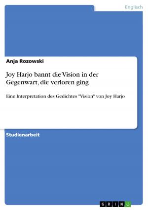 Cover of the book Joy Harjo bannt die Vision in der Gegenwart, die verloren ging by Jan Hutterer