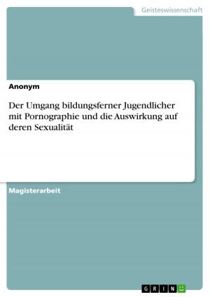 Cover of the book Der Umgang bildungsferner Jugendlicher mit Pornographie und die Auswirkung auf deren Sexualität by Franziska Waldschmidt