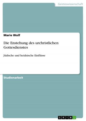 Cover of the book Die Enstehung des urchristlichen Gottesdienstes by Claudia Dorsic